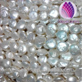 Good luster coin shape 12--13 mm round natural freshwater pearl coin pearl baroque loose pearls